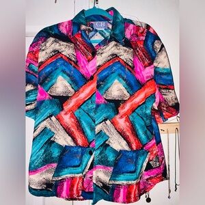 Colorful Geometric Women's Blouse